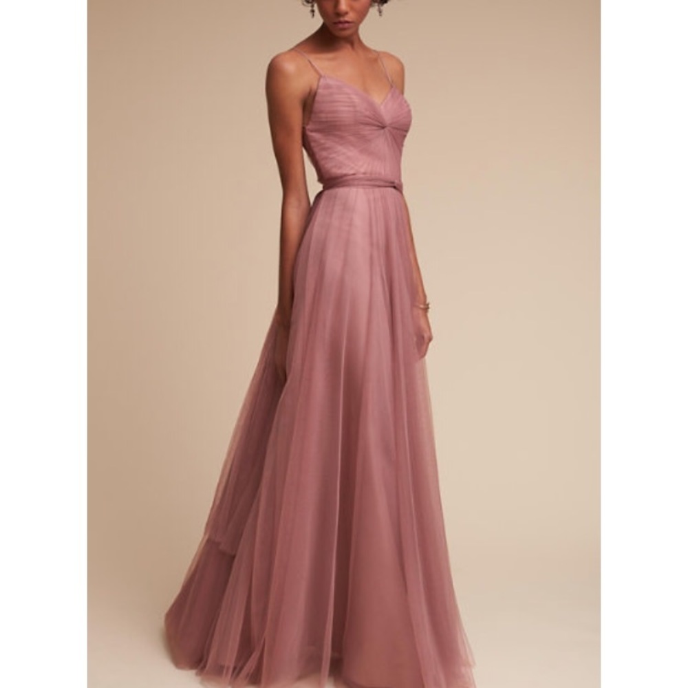 BHLDN TINSLEY ROSE QUARTZ DRESS